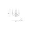 Lampada da parete Agata_2 Disegno tecnico Ondaluce luceledcom