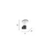 Lampada da parete Ares Disegno tecnico Ondaluce luceledcom