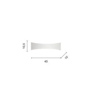 Lampada da parete Asso GR Disegno tecnico Ondaluce luceledcom