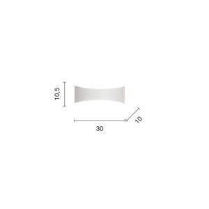 Lampada da parete Asso PC Disegno tecnico Ondaluce luceledcom