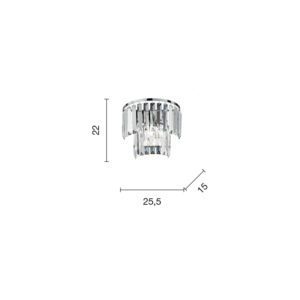 Lampada da parete Castle Disegno tecnico Ondaluce luceledcom