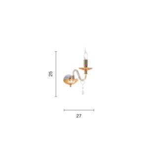 Lampada da parete Cecilia Disegno tecnico Ondaluce luceledcom