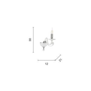 Lampada da parete Cherubini 1 Disegno tecnico Ondaluce luceledcom