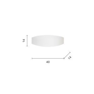Lampada da parete Dria GR Disegno tecnico Ondaluce luceledcom