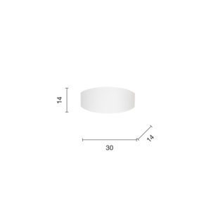 Lampada da parete Dria PC Disegno tecnico Ondaluce luceledcom