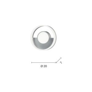 Lampada da parete Elisa Disegno tecnico Ondaluce luceledcom