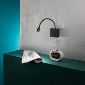 Lampada da parete Fall Nero Ondaluce luceledcom