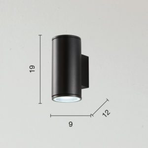 Lampada da parete Jubo Disegno tecnico Ondaluce lluceledcom