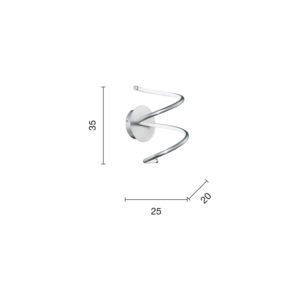 Lampada da parete Lap Disegno tecnico luceledcom
