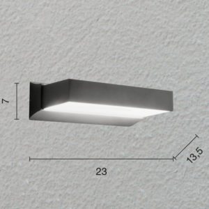 Lampada da parete Nic Disegno tecnico Ondaluce luceledcom