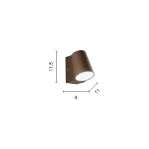 Lampada da parete Owen Disegno tecnico ondaluce luceledcom