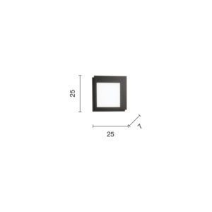 Lampada da parete Passpartou Disegno tecnico Ondaluce luceledcom