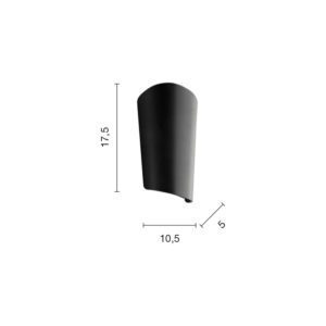 Lampada da parete Pic Disegno tecnico Ondaluce luceledcom