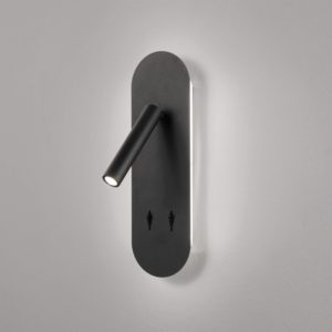 Lampada da parete Plate Nero ondaluce luceledcom