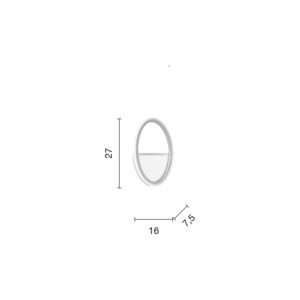 Lampada da parete Rice Disegno Tecnico Ondaluce luceledcom
