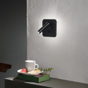Lampada da parete Sella Q Nero Ondaluce luceledcom