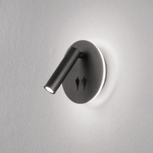 Lampada da parete Sella R Nero Ondaluce luceledcom