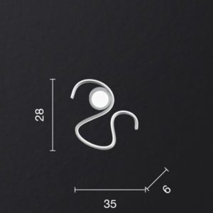 Lampada da parete Snake Disegno tecnico Ondaluce luceledcom