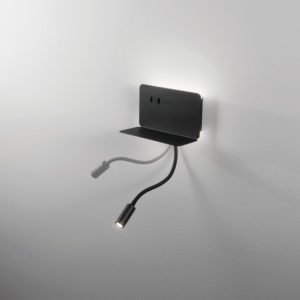 Lampada da parete Stan Nero Ondaluce luceledcom
