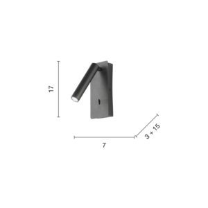 Lampada da parete Telescope Disegno tecnico Ondaluce luceledcom