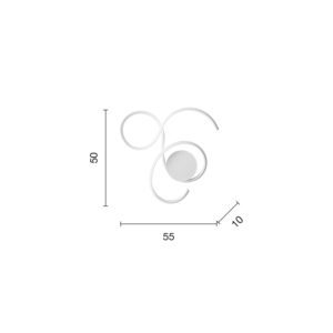 Lampada da soffitto Twist Disegno tecnico Ondaluce luceledcom