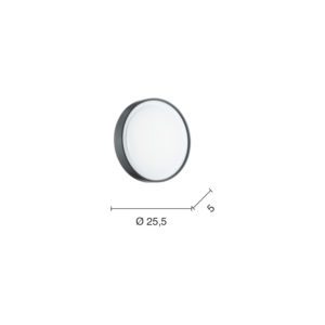 Lampada da soffitto Aidi Disegno tecnico ondaluce luceledcom