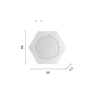 Lampada da soffitto Alveare GR Disegno tecnico Ondaluce luceledcom