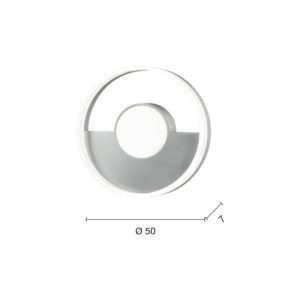 Lampada da soffitto Elisa GR Disegno tecnico Ondaluce luceledcom