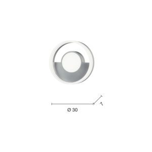 Lampada da soffitto Elisa PC Disegno tecnico Ondaluce luceledcom