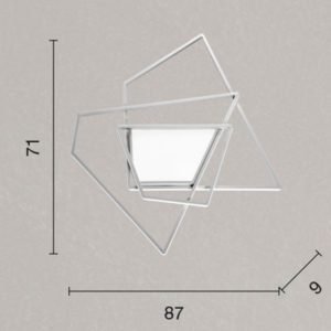 Lampada da soffitto Galaxy GR Disegno tecnico Ondaluce luceled