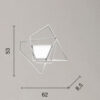 Lampada da soffitto Galaxy MD Disegno tecnico Ondaluce luceled