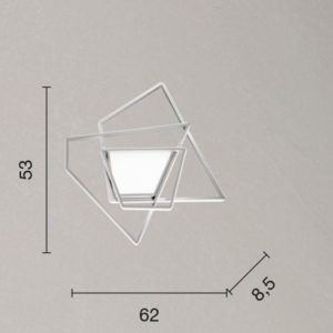 Lampada da soffitto Galaxy MD Disegno tecnico Ondaluce luceled