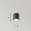Lampada da soffitto Jubo Disegno tecnico Ondaluce luceledcom