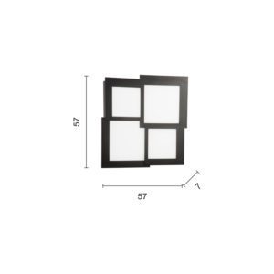 Lampada da soffitto Passpartou GR Disegno tecnico Ondaluce luceledcom