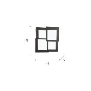 Lampada da soffitto Passpartou PC Disegno tecnico Ondaluce luceledcom