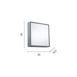 Lampada da soffitto Picca GR Disegno tecnico ondaluce luceledcom