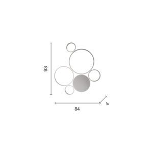 Lampada da soffitto Pois GR Disegno tecnico Ondaluce luceledcom