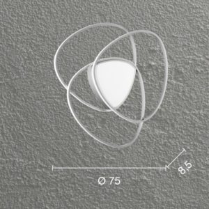 Lampada da soffitto Rose GR Disegno tecnico Ondaluce luceledcom