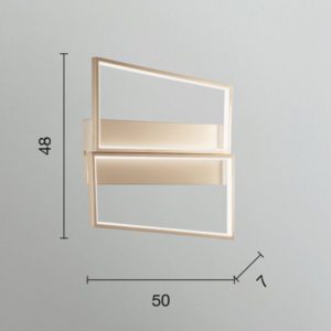 Lampada da soffitto Sqaure PC Disegno tecnico Ondaluce luceledcom