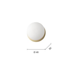 Lampada da soffitto Tondo 1 Disegno tecnico Ondaluce luceledcom