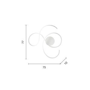 Lampada da soffitto Twist Disegno tecnico Ondaluce luceledcom