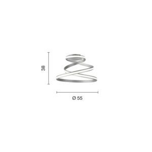 Lampada da soffitto Vuelta Disegno tecnico Ondaluce luceledcom