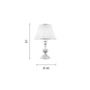 Lampada da tavolo Agata LG Disegno tecnico Ondaluce luceledcom