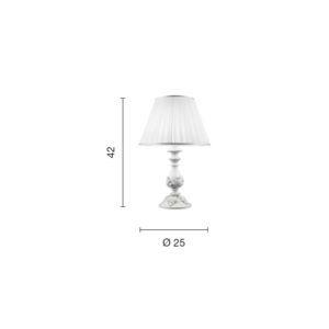 Lampada da tavolo Agata LT Disegno tecnico Ondaluce luceledcom