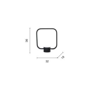Lampada da tavolo Alfa Disegno tecnico Ondaluce luceledcom