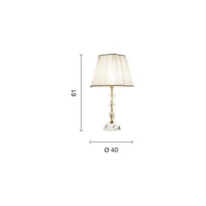 Lampada da tavolo Brigida LG Disegno tecnico Ondaluce luceledcom