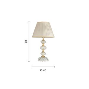 Lampada da tavolo Dallas LG Disegno tecnico Ondauce luceledcom
