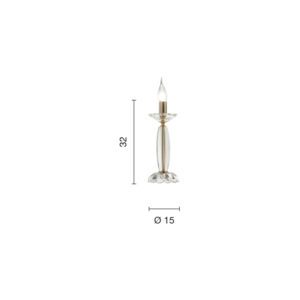 Lampada da tavolo Fiamma Disegno tecnico Ondaluce luceledcom
