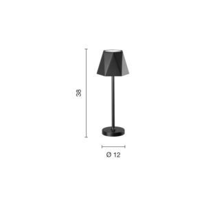 Lampada da tavolo Fiji Disegno tecnico Ondaluce luceledcom