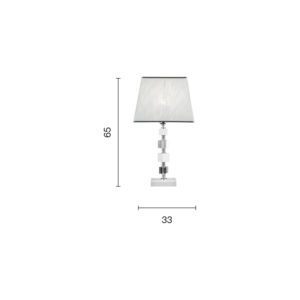 Lampada da tavolo Livia LG Disegno tecnico Ondaluce luceledcom